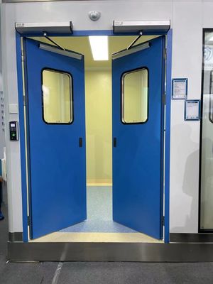 comprar Puerta de la sala limpia doble de acero a prueba de fuego, puerta de emergencia del hospital Normas GMP online manufacture