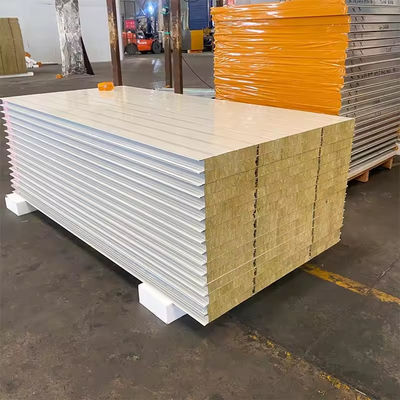 comprar Máquina de aislamiento térmico hecha de sala limpia paneles de sándwich de lana de roca 50 mm 75 mm 100 mm online manufacture