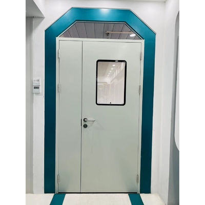 comprar Habitación limpia puerta metálica de doble hoja asimétrica, puerta de acero de hospital recubierta de polvo online manufacture
