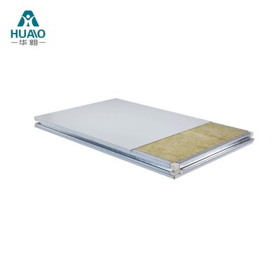 comprar Sala limpia hecha a mano Panel de sándwich de lana de roca a prueba de fuego 50 mm 75 mm 100 mm de espesor online manufacture