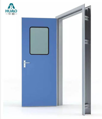 Puerta de cuarto limpio de acero resistente al fuego estándar CE para laboratorio de farmacia de hospital