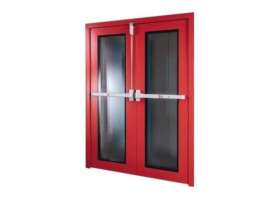 Puertas dobles de salida de emergencia de acero para hospitales edificios de oficinas lugares públicos