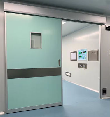 Modern Design Automático y manual de deslizamiento de puertas de seguridad de la sala limpia de acero simple o doble